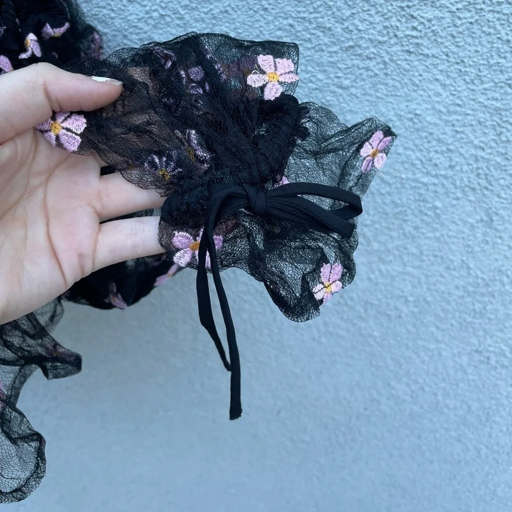 Lovers + Friends Juliana Floral Mesh Crop Top - Picture 6 of 12